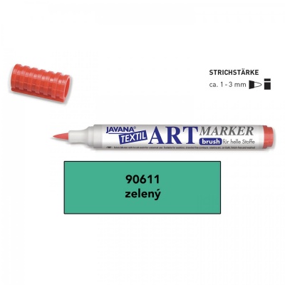 JAVANA, Art marker fixka na svetlý textil, zelená