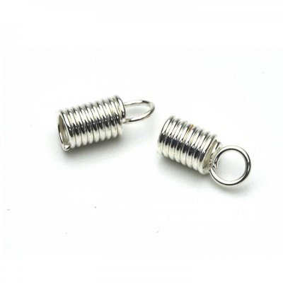 Koncovka na kožu strunka platina 7 x 3 mm 10 ks
