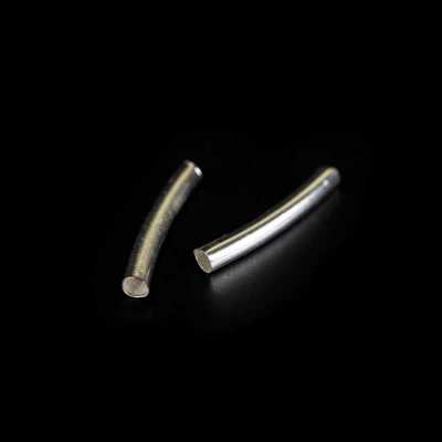 Kovová trubička zahnutá 20 x 3 mm, strieb., 10 ks
