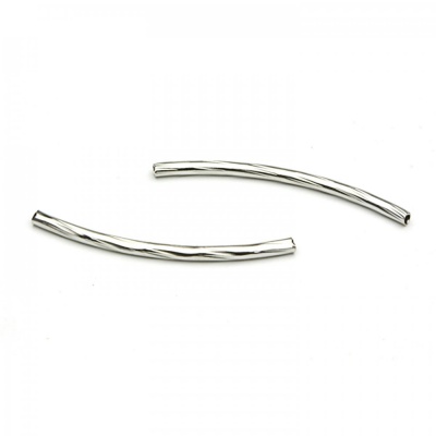 Kovová trubička zahnutá 35 x 2 mm, platina