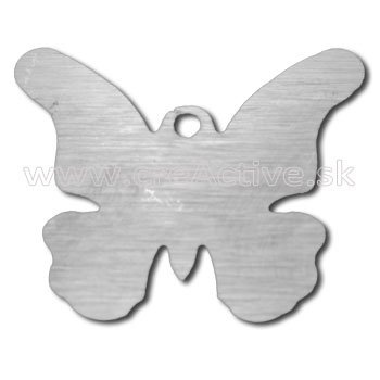 Kovový výsek motýľ Klasik 26 x 22 mm nerez