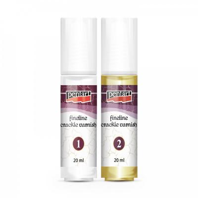 Krakelovací lak, dvojkrokový, jemný, 20 + 20 ml