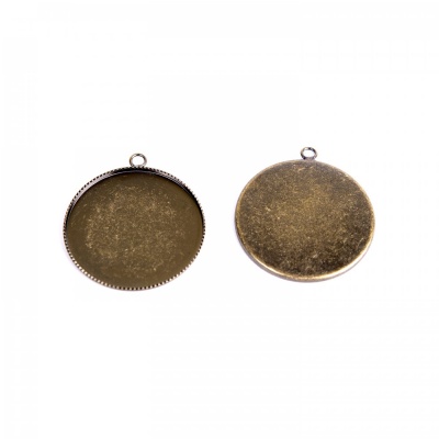 Lôžko kruh starobronz zúbkovaný okraj 30 mm