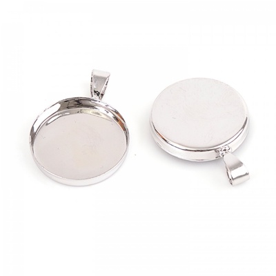 Lôžko kruh vysoký okraj 15 mm Rhodium