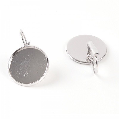 Lôžko náušnicové 18 mm Rhodium