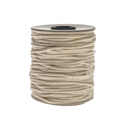 Macrame špagát/šnúrka, 3 mm, cca 45 m, béžová