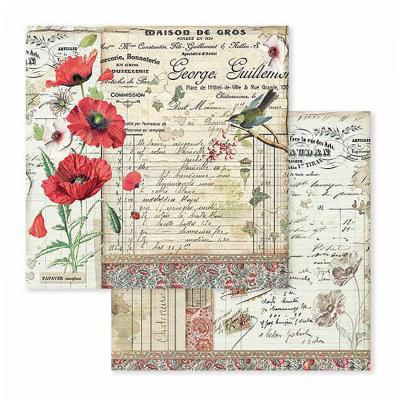 Obojstranný papier, 30,5 x 30,5 cm, Poppy and bird