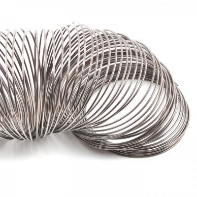 Pamäťový drôt na náramky, gunmetal, 5,5 cm, 1 mm
