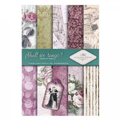 Papier na scrapbooking A4, sada TANGO 6 ks