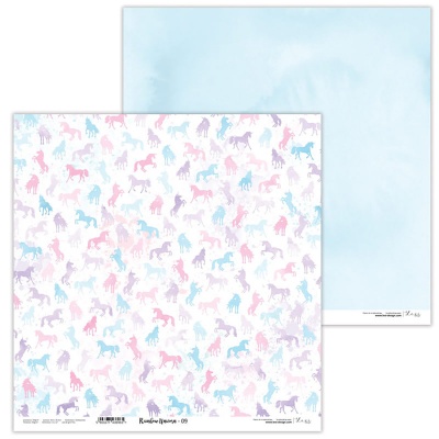 Papier na scrapbooking, Rainbow Unicorn 09