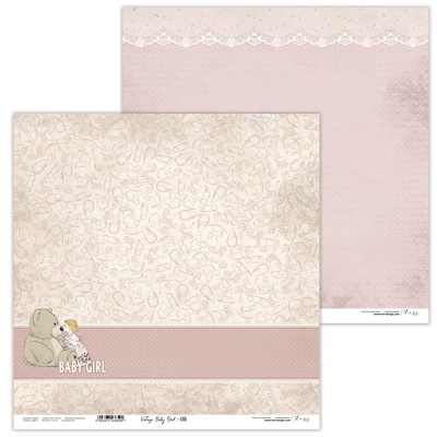 Papier na scrapbooking, Vintage Baby Girl 08
