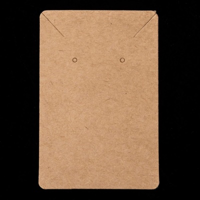 Papierová kartička na bižu, 9 x 6 cm, béžová 10 ks