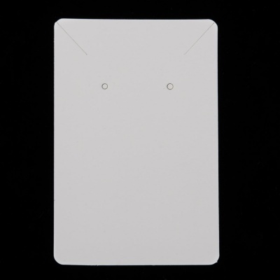 Papierová kartička na bižu, 9 x 6 cm, biela 10 ks