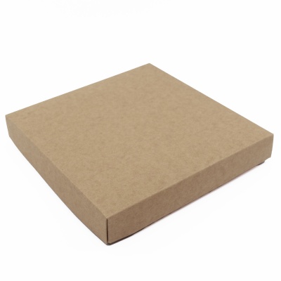 Papierová krabička, 2 dielna, 160 x 160 x 25 mm, kraft