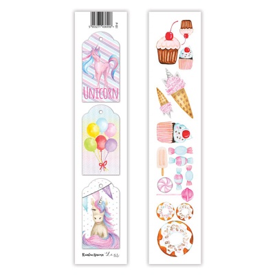 Pásik, papier na scrapbooking, Rainbow Unicorn P01