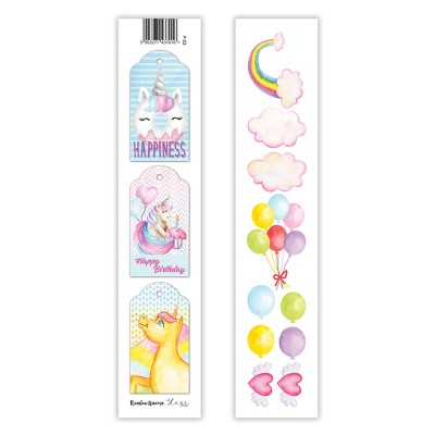 Pásik, papier na scrapbooking, Rainbow Unicorn P03