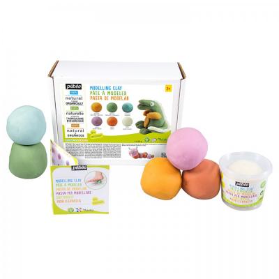 PEBEO BIO prírodná plastelína pre deti, 6 x 350 g, žiarivé odtiene