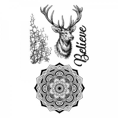 Pečiatka, Stamperia, 10 x 16,5 cm, Cosmos deer