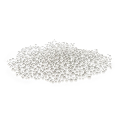 Penové dekoračné guličky, 3 mm, biela, 10 g
