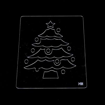 Plastová šablóna A5, motív K2 vianočný stromček
