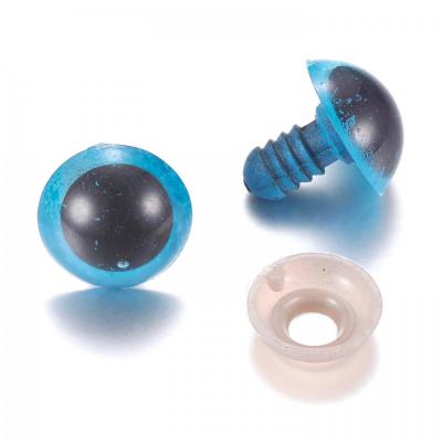 Plastové bezpečnostné oči 14 mm modré