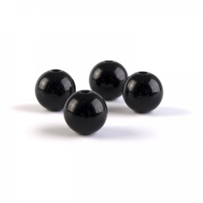 Plastové korálky čierne 6 mm 100 ks