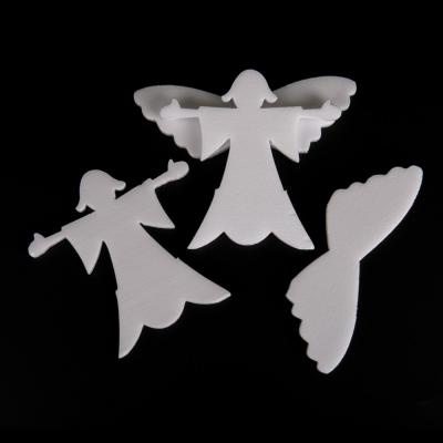 Polystyrénový anjel s krídlami, 10 cm, 6 ks