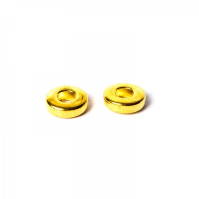 Predeľovacie korálky ploché 6 mm, zlatá, 10 ks