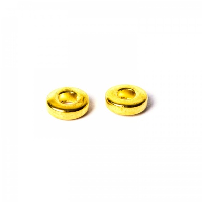 Predeľovacie korálky ploché 6 mm, zlatá, 50 ks