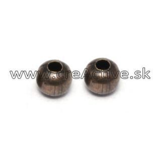 Predeľovacie korálky staromeď 4 mm 50 ks