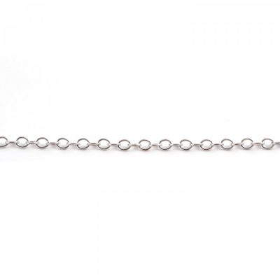 Retiazka veľké očká platina, 4,5 x 6,2 mm, 1 m