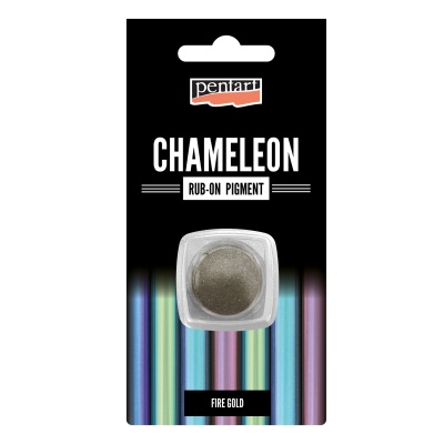 Rub-on pigmentový prášok, chameleón-chrómový efekt, 0,5 g, ohnivé zlato
