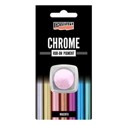Rub-on pigmentový prášok, farebný-chrómový efekt, 0,5 g, magenta