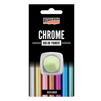 Rub-on pigmentový prášok, farebný-chrómový efekt, 0,5 g, zelená gecco