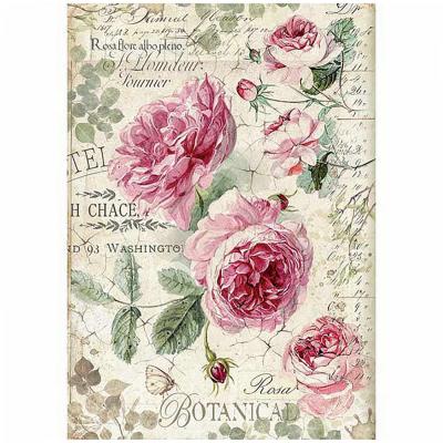 Ryžový papier, A4, Botanic english roses