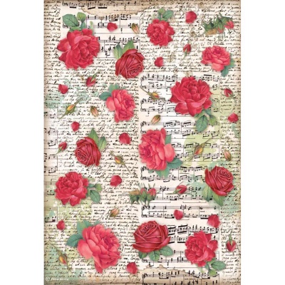 Ryžový papier, A4, Desire red roses