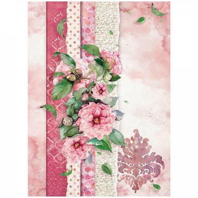 Ryžový papier, A4, Flowers for you pink