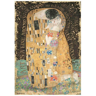 Ryžový papier, A4, Klimt The Kiss
