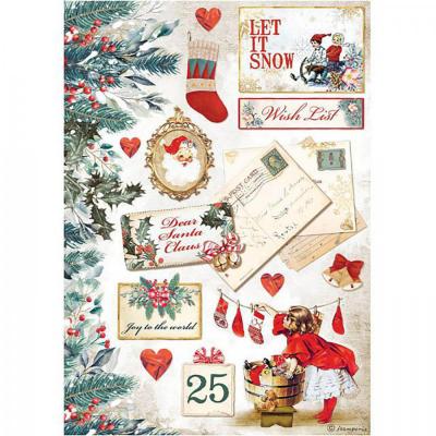 Ryžový papier, A4, Romantic Let it snow cards
