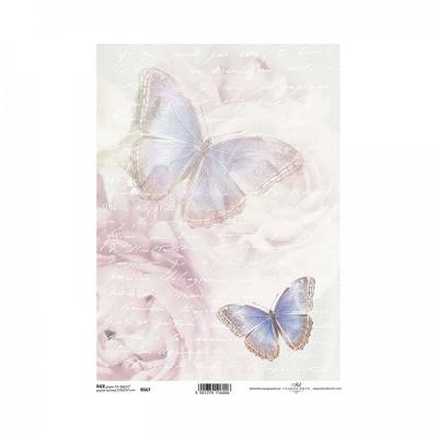 Ryžový papier na decoupage, A4, motýle
