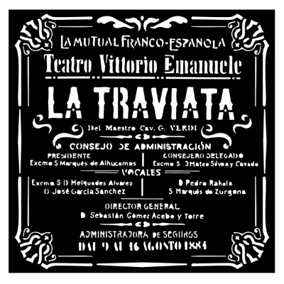 Šablóna, Stamperia, 18 x 18 cm, Desire La Traviata