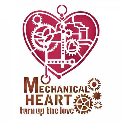 Šablóna, Stamperia, 20 x 15 cm, Mechanical Heart
