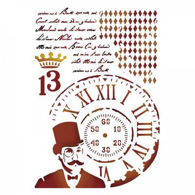 Šablóna, Stamperia, 20 x 15 cm, Steampunk Man