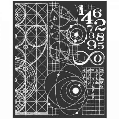 Šablóna, Stamperia, 20 x 25 cm, Cosmos astronomy