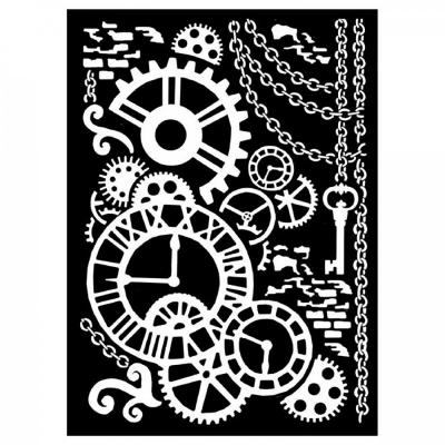 Šablóna, Stamperia, 20 x 25 cm, Steampunk mechanis