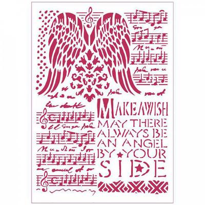 Šablóna, Stamperia, 21 x 29,7 cm, Music and wings