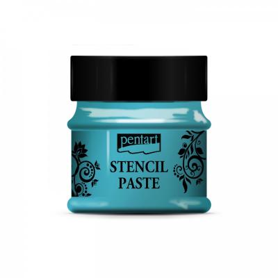 Šablónovacia pasta, perleťová, 50 ml, tyrkysová