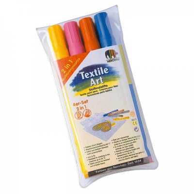 Sada svetlých fixiek na textil Nerchau, 4 ks