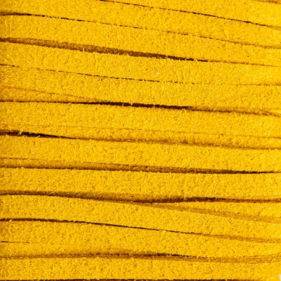 Semišová šnúrka, žltá, 1 m
