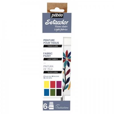 Setacolor light fabrics, sada malá 6x20 ml